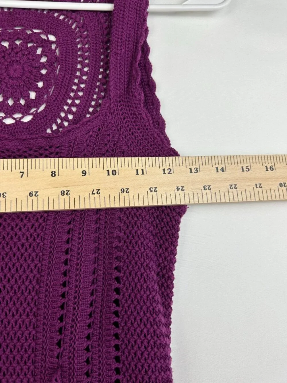 Athleta Dress Women's S Purple Cotton Blend Crochet Knit Sleeveless Casual Wear - Picture 6 of 13